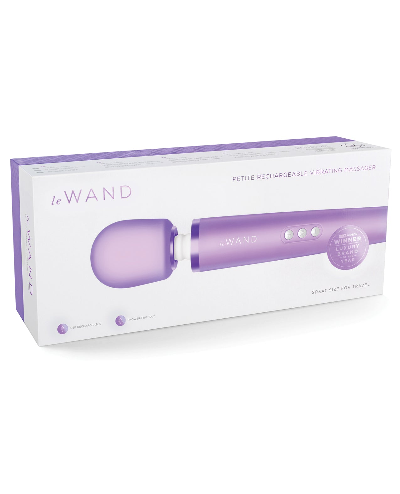 Le Wand LW-007 VT Petite Massager, Violet, USB Rechargeable, 10"