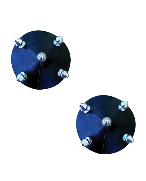 Neva Nude BN-BSP-002 Cruel Intentions Studded Pasties, Black, 2"x2"