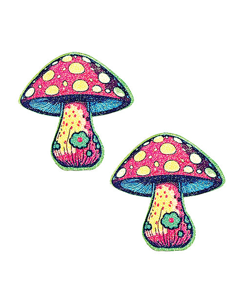 Neva nude FA-ADD-SNS Glitter Shroom Pasties, Red Multi