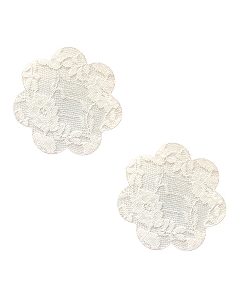 Neva Nude OWH-PET-NS Lace Petal Flower Pasties, White 2.5" x 2.5"