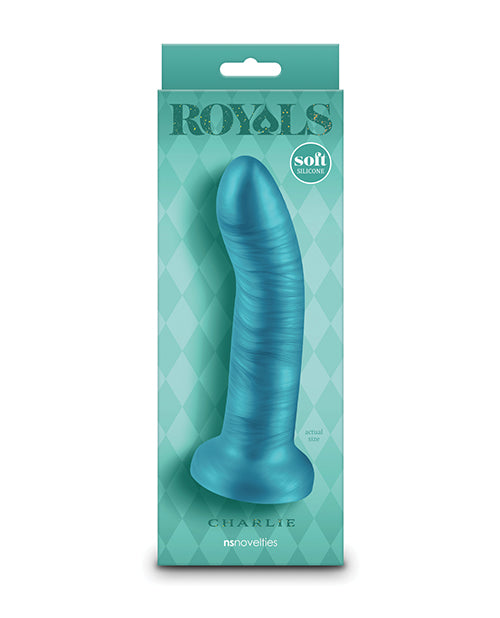 Ns Novelties Inc. NSN-0213-18 Charlie Curved Dildo, 6 Inch, Metallic Teal