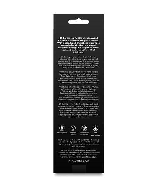 NS Novelties Love Notes Oh Darling Vibrating Wand, Dusty Rose