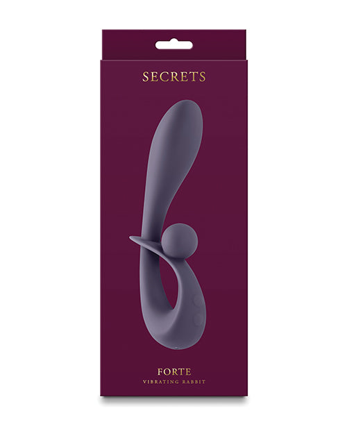 NS Novelties Secrets Forte Rabbit Vibrator, Gray Silicone, IPX7 Waterproof