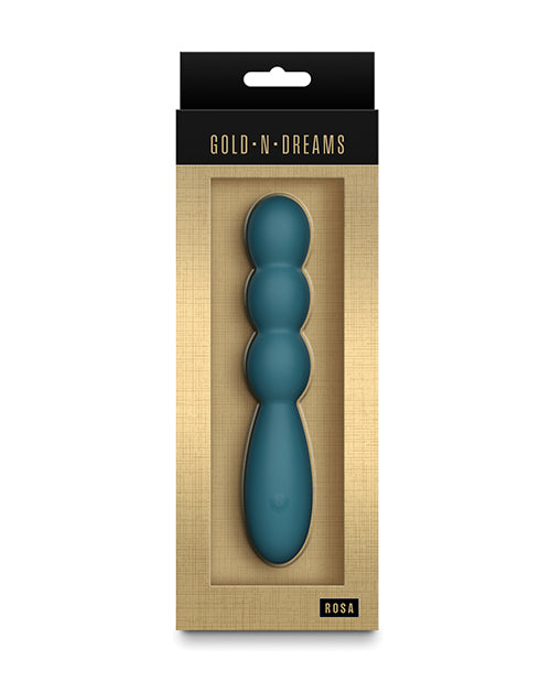 NS Novelties NSN-0244-28 Gold n Dreams Rosa, Turquoise Vibrating Massager