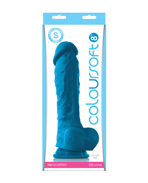 Ns novelties inc. NSN-0410-37 ColourSoft 8" Soft Dildo, Blue, Silicone