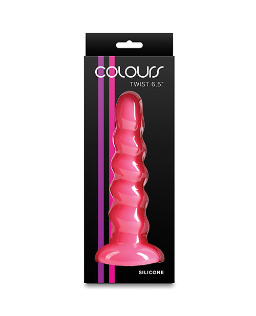 NS Novelties Colours Twist Silicone Dildo, Pink