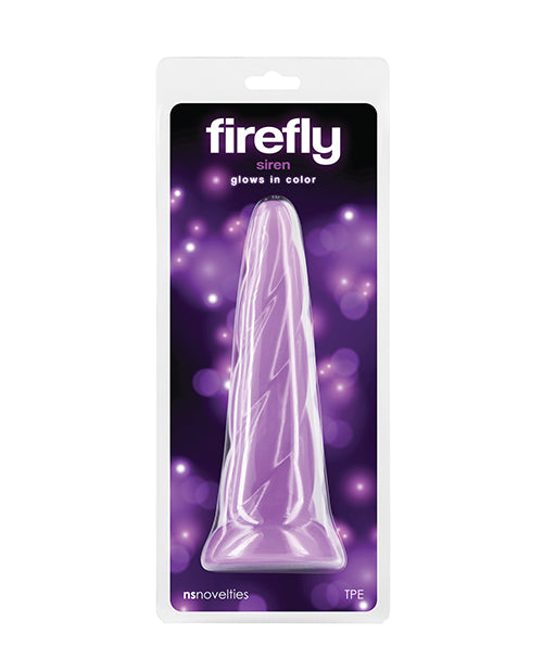 Ns novelties inc. Firefly Siren Glow Dildo, Body-Safe TPE, Purple