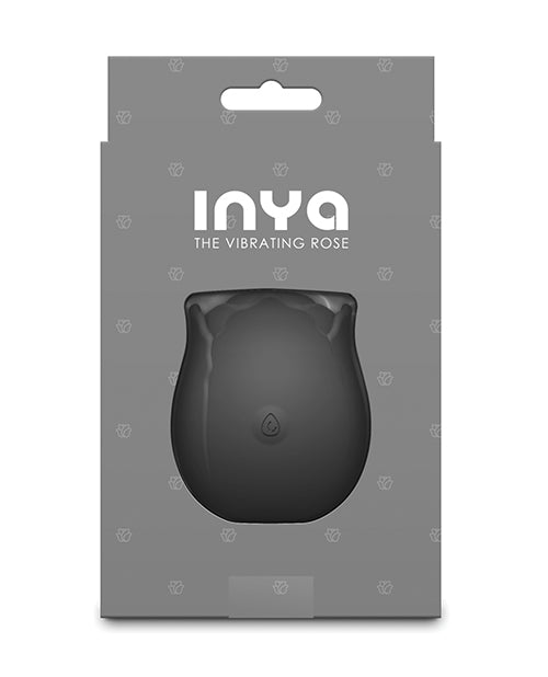 NS Novelties INYA Vibrating Rose Stimulator - Black Silicone