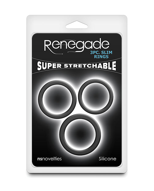 Ns novelties inc. Renegade Slim Cock Rings, 3-Piece Set