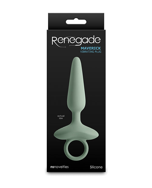 NS Novelties Renegade Maverick Vibrating Anal Plug, Sage – Rechargeable Silicone
