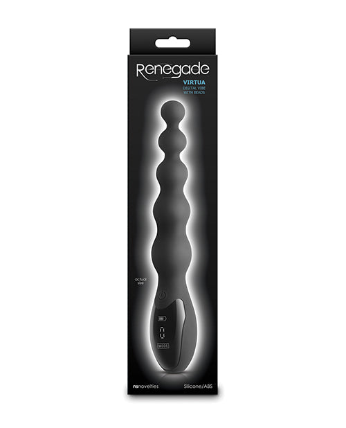N novelties NSN-1160-13 Renegade Virtua Digital Beaded Anal Vibrator, Black