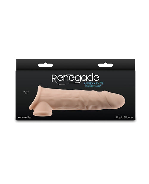 Ns novelties Renegade Annex Thin Sheath, Ivory, Liquid Silicone