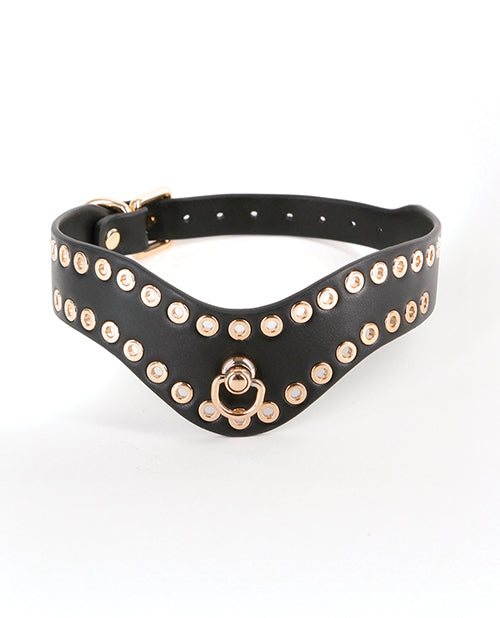 Ns Novelties Inc. Fetish & Fashion Kali Collar, Black/Gold, 11.5-16" Adjustable