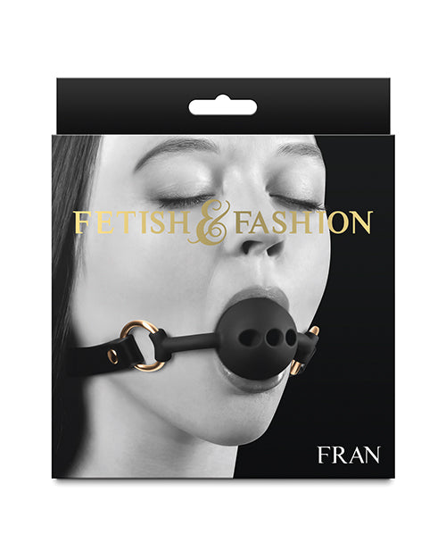Ns novelties inc. NSN-1801-13AP Fran Ball Gag, Black, PU, Adjustable