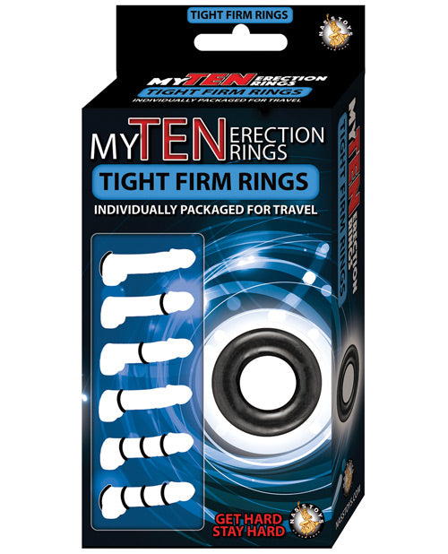 Nasstoys My Ten Erection Rings, 10-Count – Tight & Firm