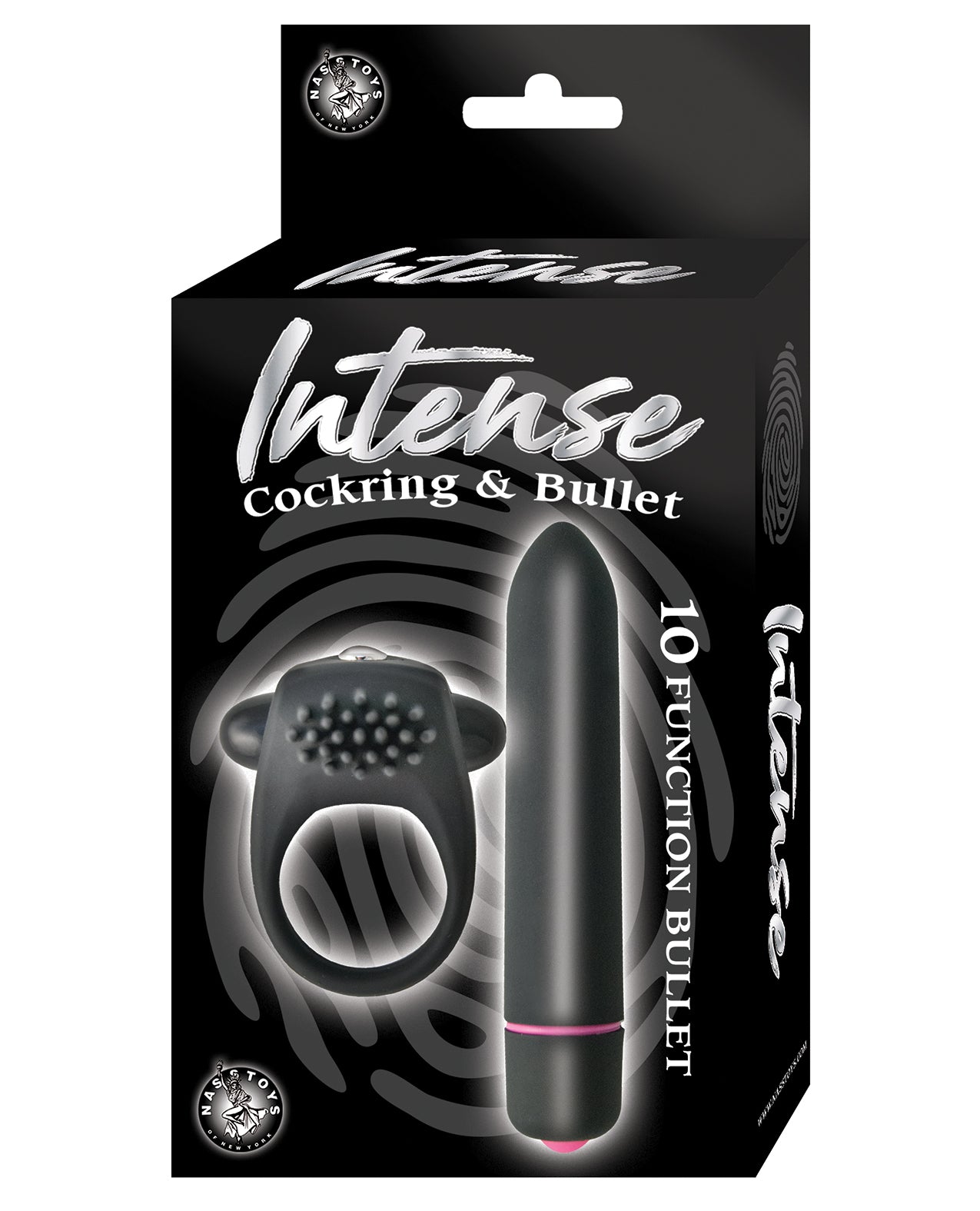 Nasstoys Intense Cockring & Bullet, Black – 10-Function Vibrator & Waterproof