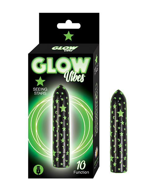 Nasstoys Glow Vibes Seeing Stars Bullet Vibrator, 10-Function, USB Rechargeable