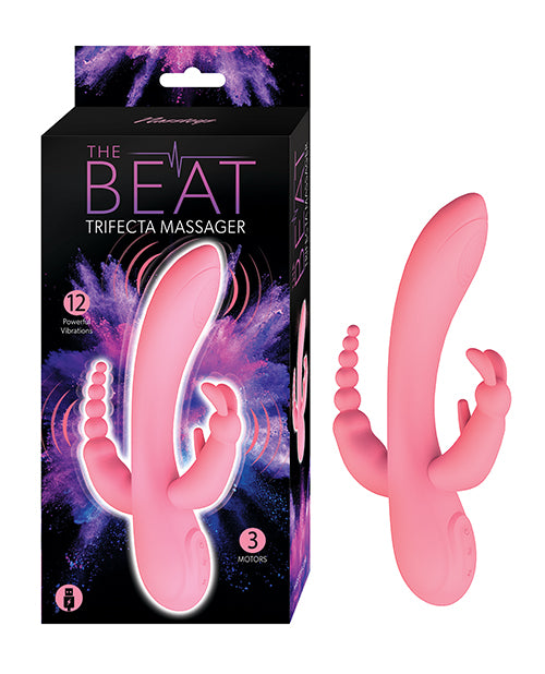 Nasstoys The Beat Trifecta Massager, Pink, 3 Motors