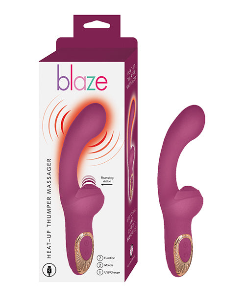 Nasstoys 3223-1 Blaze Heat Up Massager, Dual Motor, Heat & Vibration, Magenta