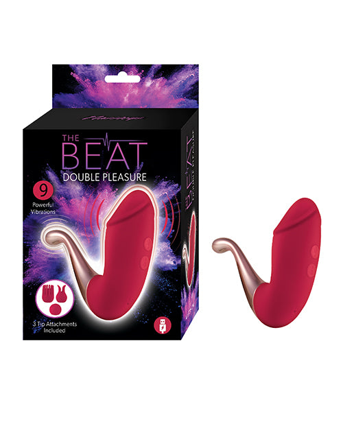 Nasstoys The Beat Double Pleasure G-Spot Vibrator, Dual-Ended, 9 Functions - Red