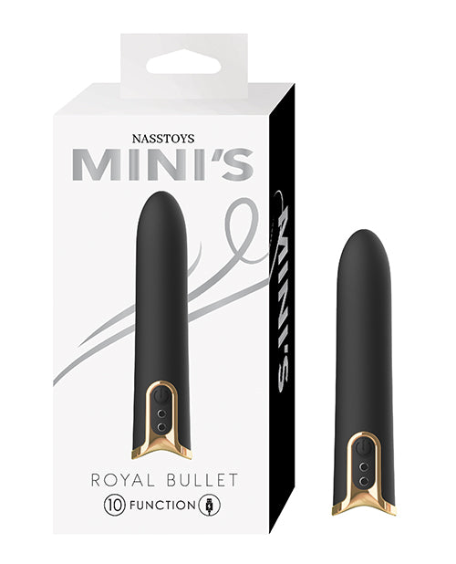 Nasstoys 3309 Minis Royal Bullet, Black, Silicone, USB Rechargeable Vibrator