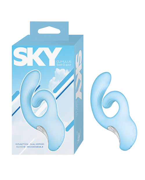 Nasstoys 3312 Sky Cumulus Swirl G-Spot Vibrator, Light Blue, Silicone