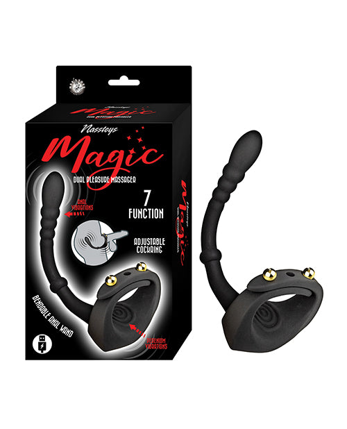 Nasstoys 3333 Magic Dual Pleasure Massager, Black, 7 Vibration Functions