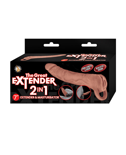 Nasstoys The Great Extender 2-in-1 Dual-Use Toy, Brown, 7 in.
