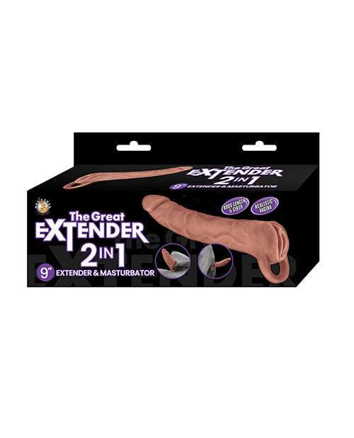 Nasstoys The Great Extender 2-in-1 Wearable Enhancer, Brown, 9 in.
