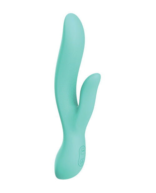 Novum Brands WPV-018 Wild Pop Molly Rabbit Dual Vibrator, Aqua, 10 Functions