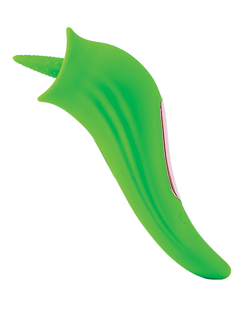Our Erotic Journey Starburst Clitoral Licking Vibrator, Neon Green