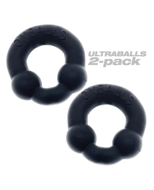 Oxballs OX-3010-NGT Ultraballs Cockring, Black, Pack of 2