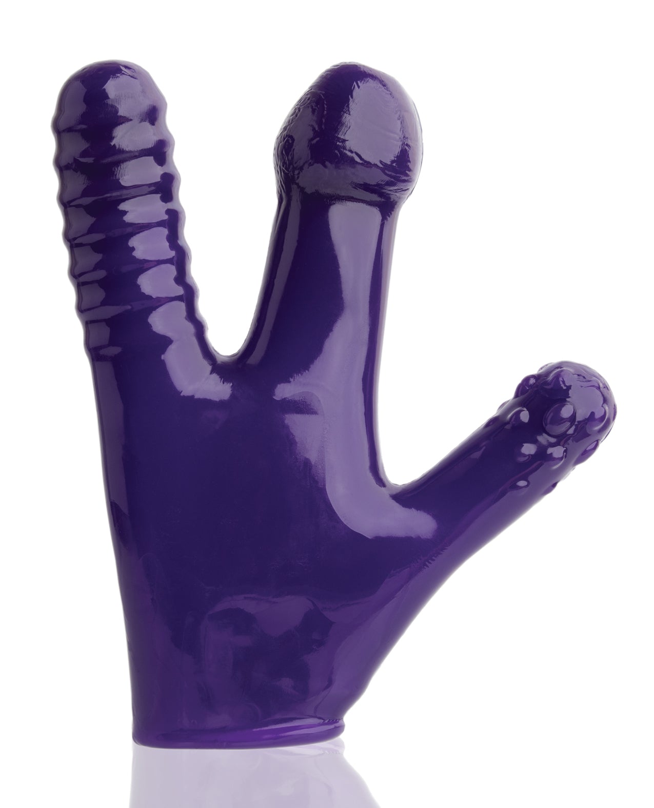 Oxballs and Hunky Junk OX-3041-EGP Claw Glove, Black TPR, 3 Dildos