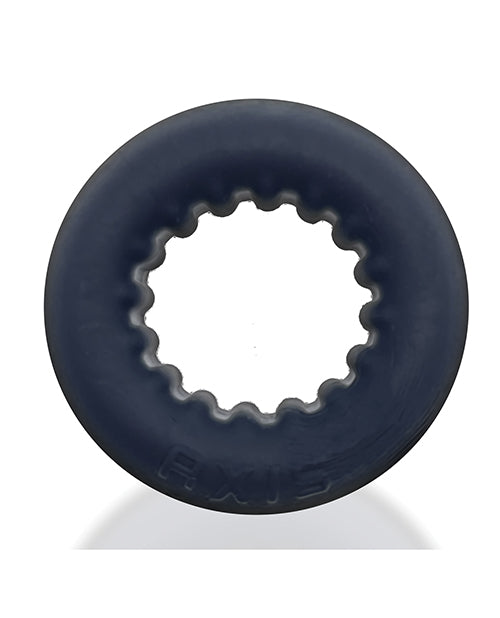 Oxballs OX-3068-BLKICE Axis Rib Griphold Cockring, Black Ice