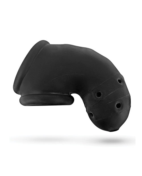 Oxballs OX-3086-BLKICE AIRLOCK Vented Chastity - Black Silicone