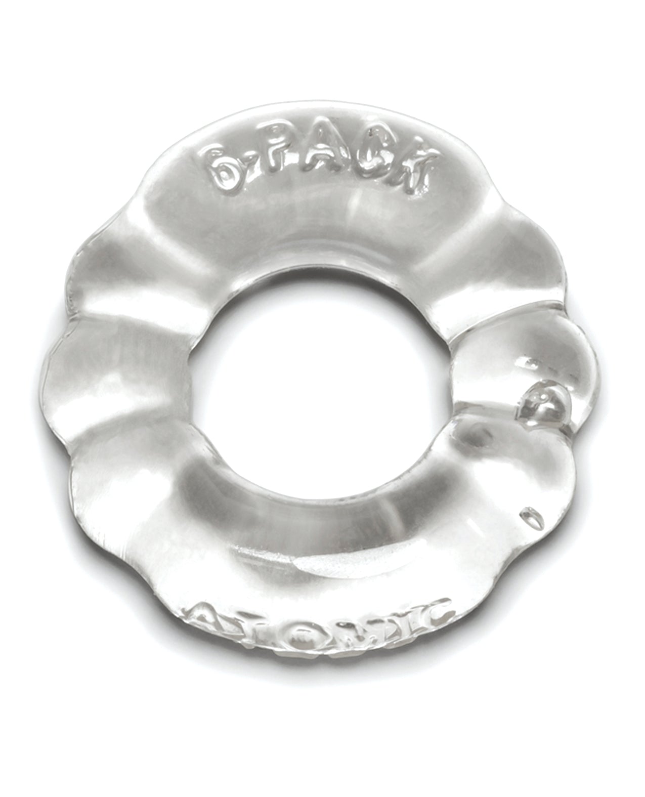 Oxballs AJ-1005-CLR Atomic Jock 6-Pack Cockring, Clear