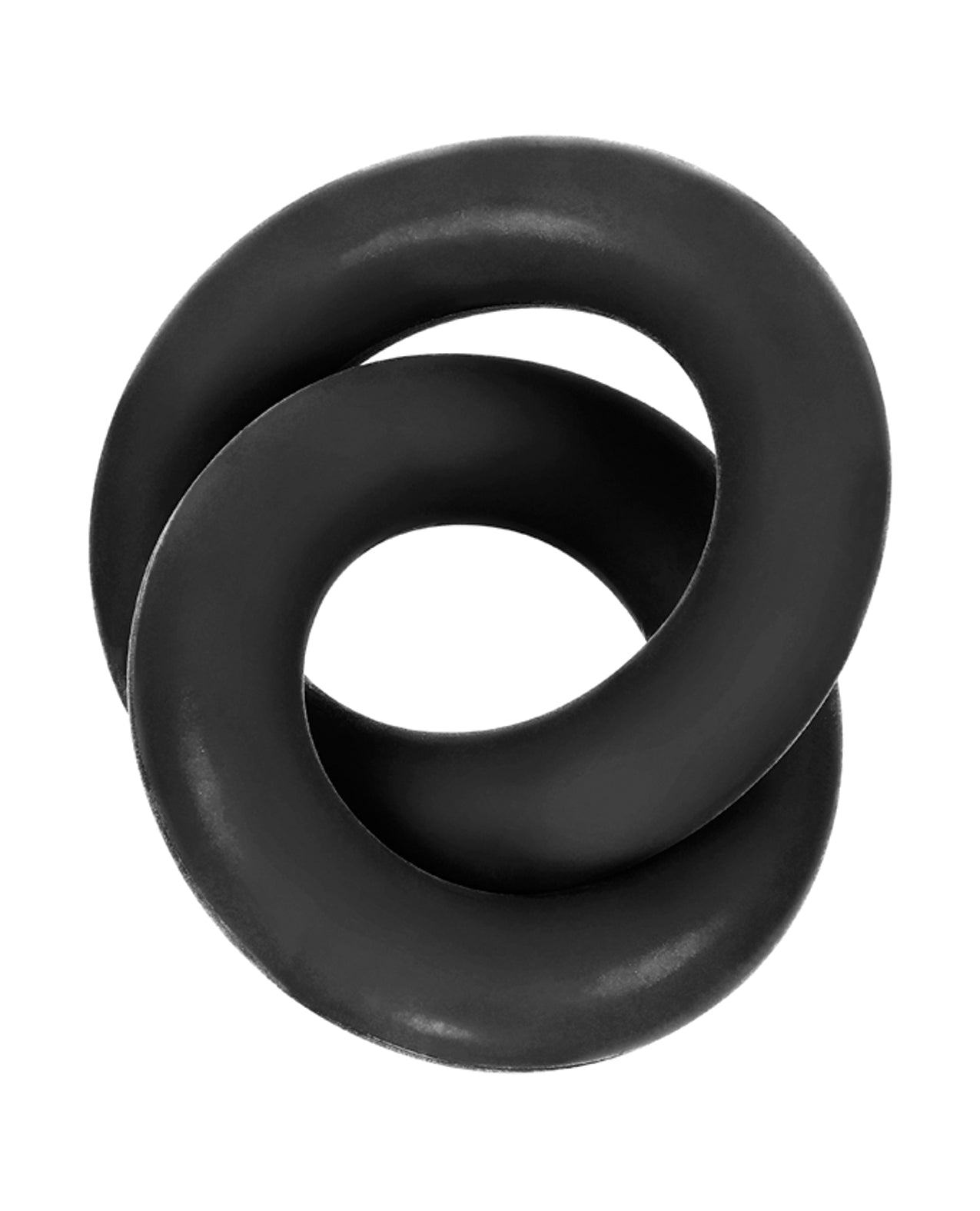 Oxballs and Hunky Junk HUJ-104-TAR Duo Linked Cock & Ball Rings, Black Silicone