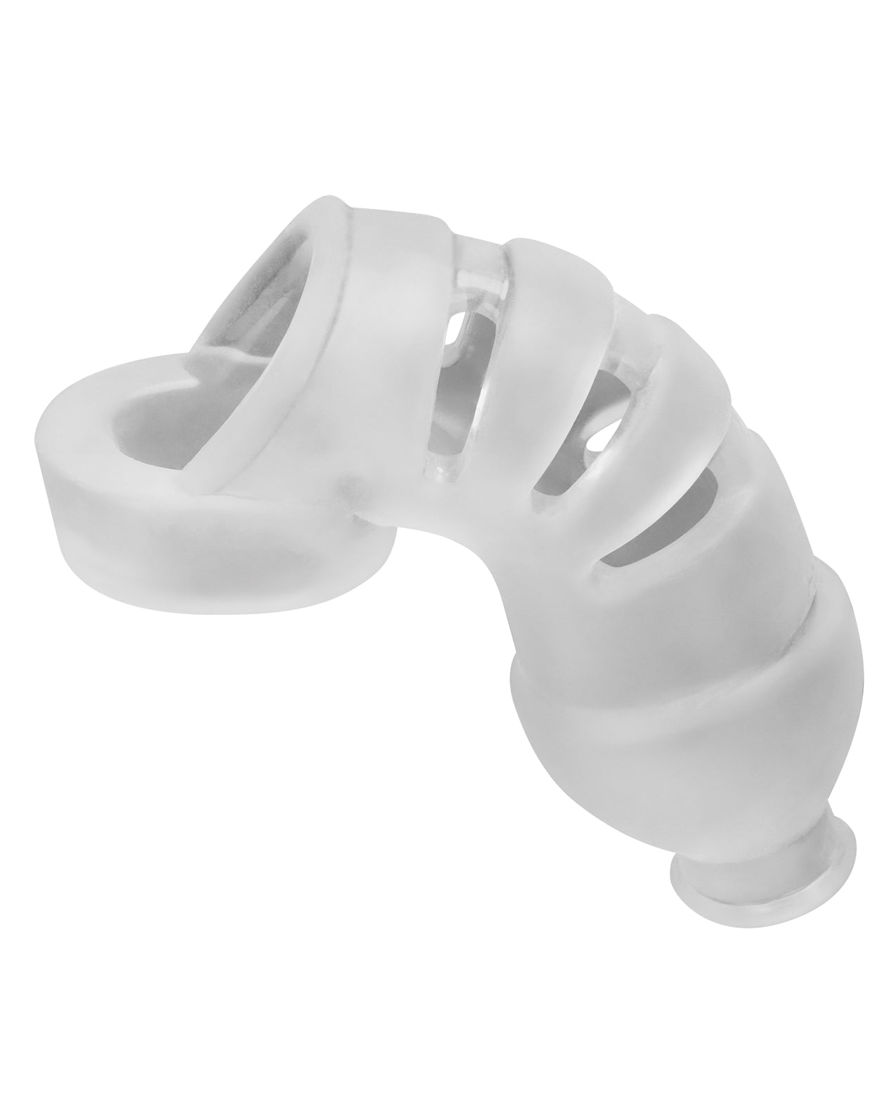 Hunky Junk HUJ-110-ICE Lockdown Chastity Device, Clear Silicone/TPR