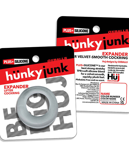Hunky Junk Expander Slimmer Scoop Cock Ring - Clear