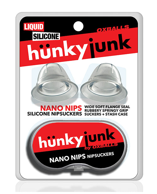 Hunky Junk Nano Nips Silicone Nipple Stimulators - Clear