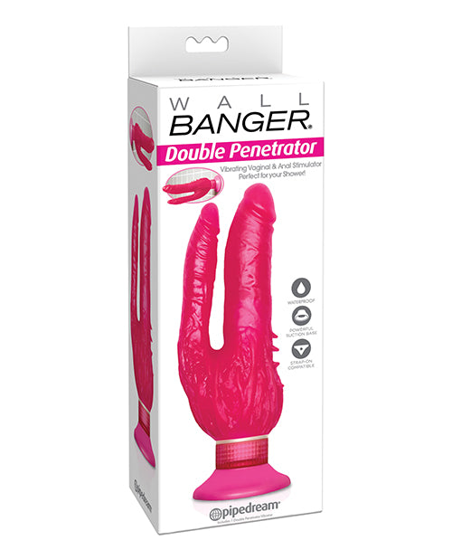 Pipedream Wall Bangers Double Penetrator, Vibrating, Pink
