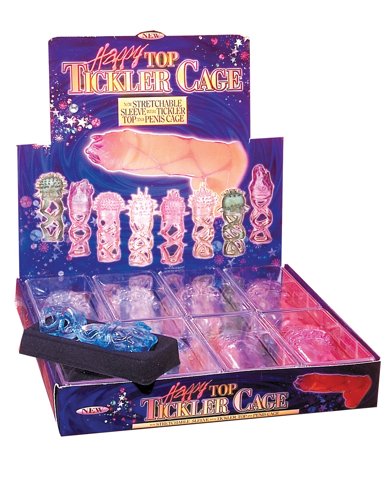 Pipedream Products 221899 Happy Top Tickler Cage, Assorted Colors, Box of 8