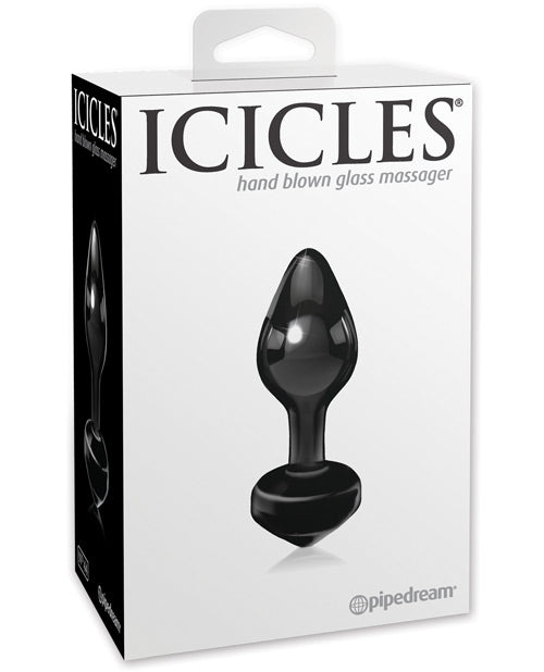 Pipedream Products Icicles No. 44 Hand-Blown Glass Butt Plug, Black