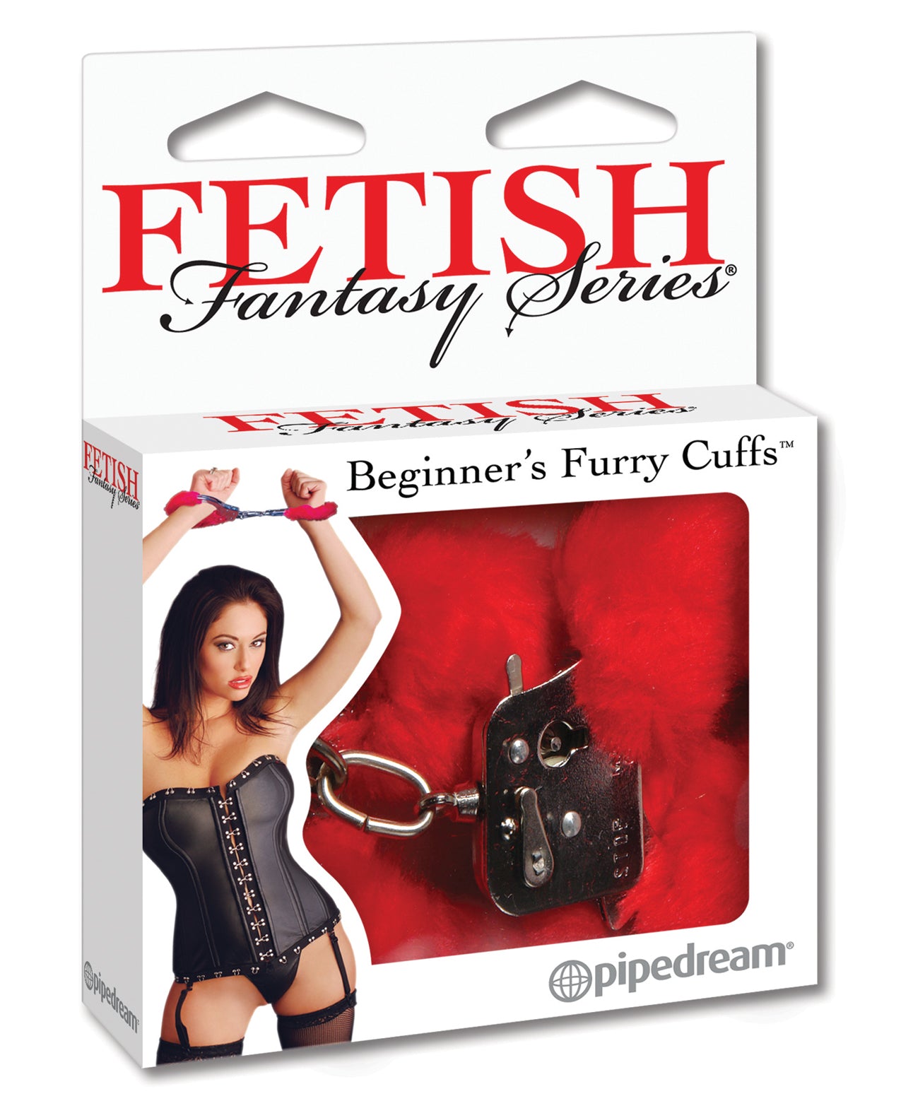 Pipedream Products 380015 Beginner's Furry Cuffs, Red, Adjustable