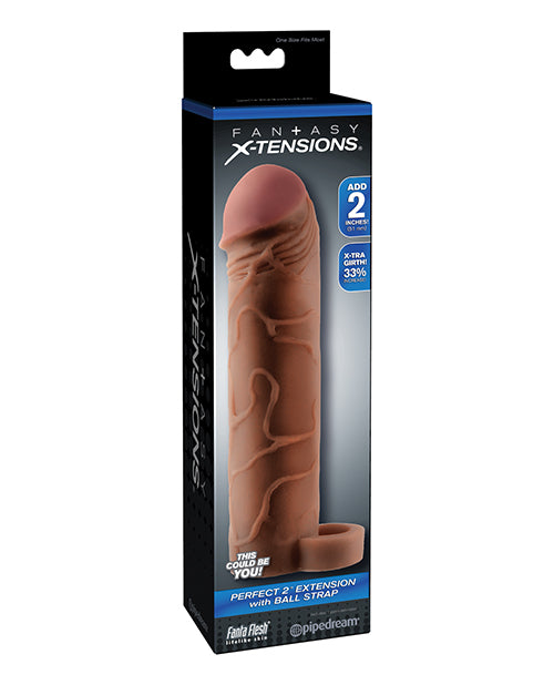 Pipedream 411729 Fantasy X-tensions 2" Extension w/Ball Strap, Brown