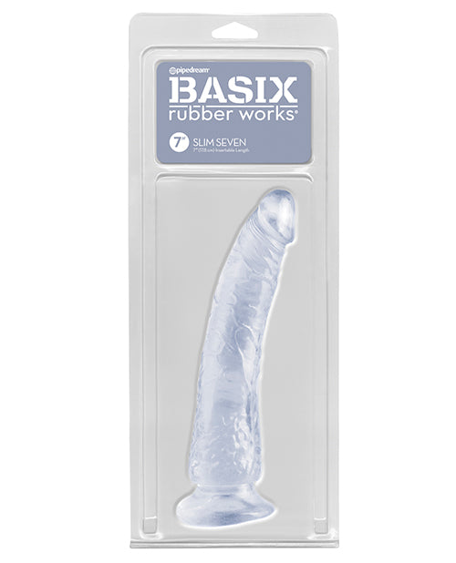Pipedream Products 422320 Basix 7" Slim Dong, Clear PVC Suction Cup