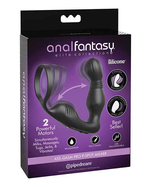 Pipedream Products 479323 Ass-Gasm Pro P-Spot Milker, Black, Vibrating
