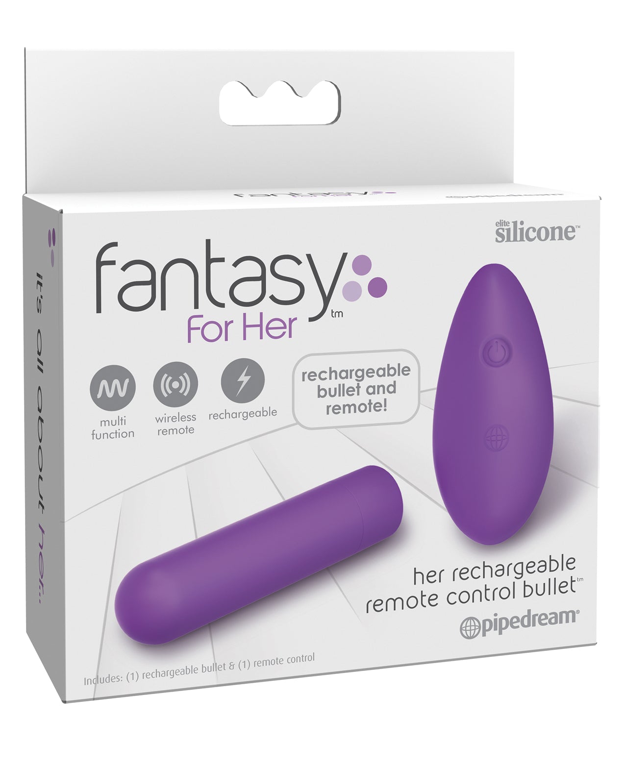 Pipedream Products 494612 Fantasy For Her Bullet, Purple Rechargeable