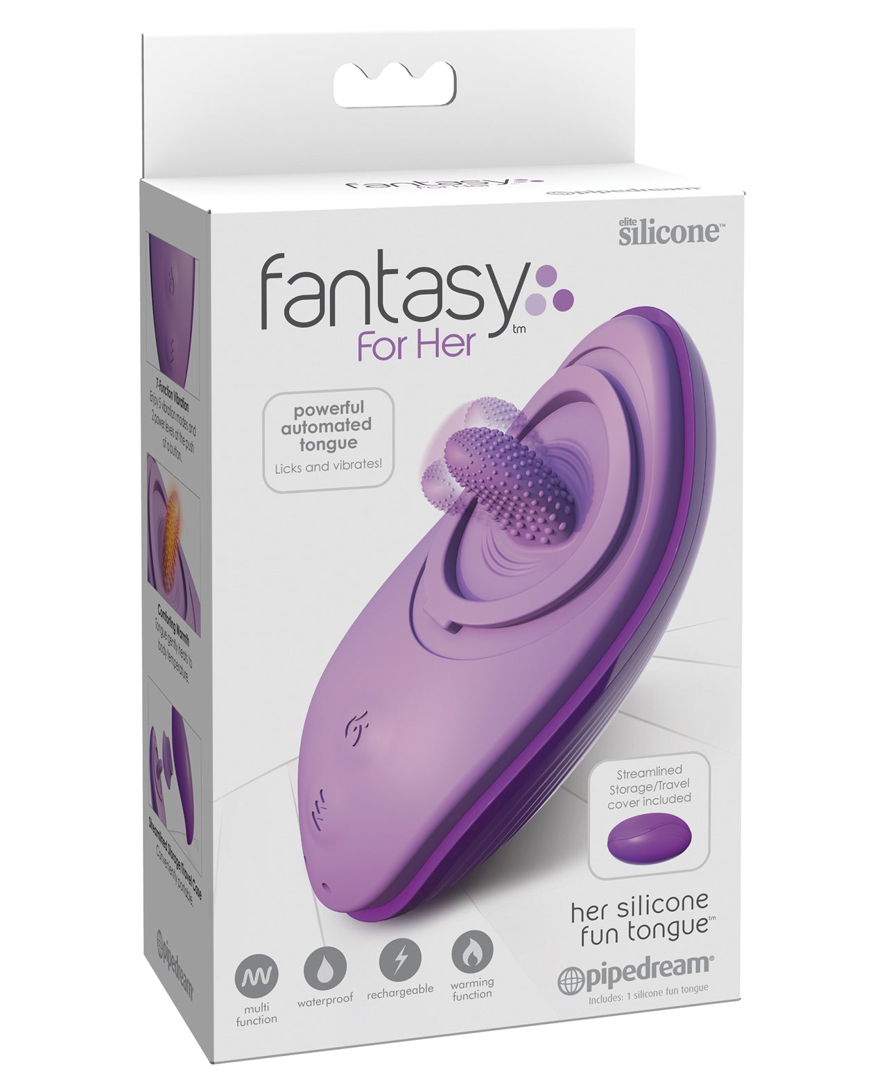 Pipedream Products 495612 Fantasy For Her Silicone Fun Tongue, Purple, Vibrating
