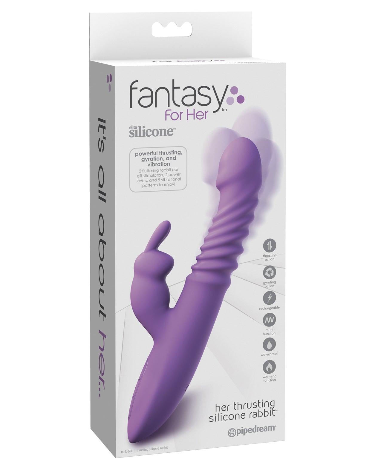 Pipedream Products 495812 Fantasy For Her Silicone Rabbit, Purple